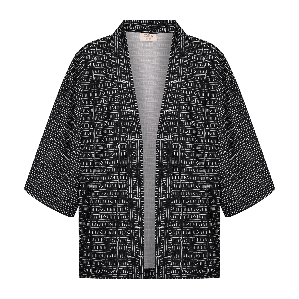 VORTEX Men Kimono - Black/White