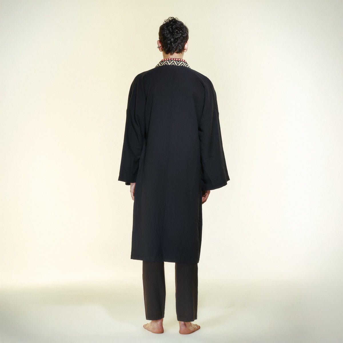 ALORA Oversize Men Kimono - Black - Kimono - sabbia