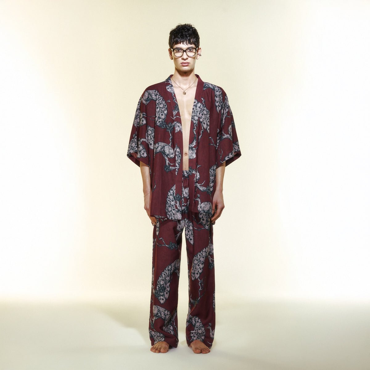 AURALIS Men Pants - Burgundy - Pantolon - sabbia