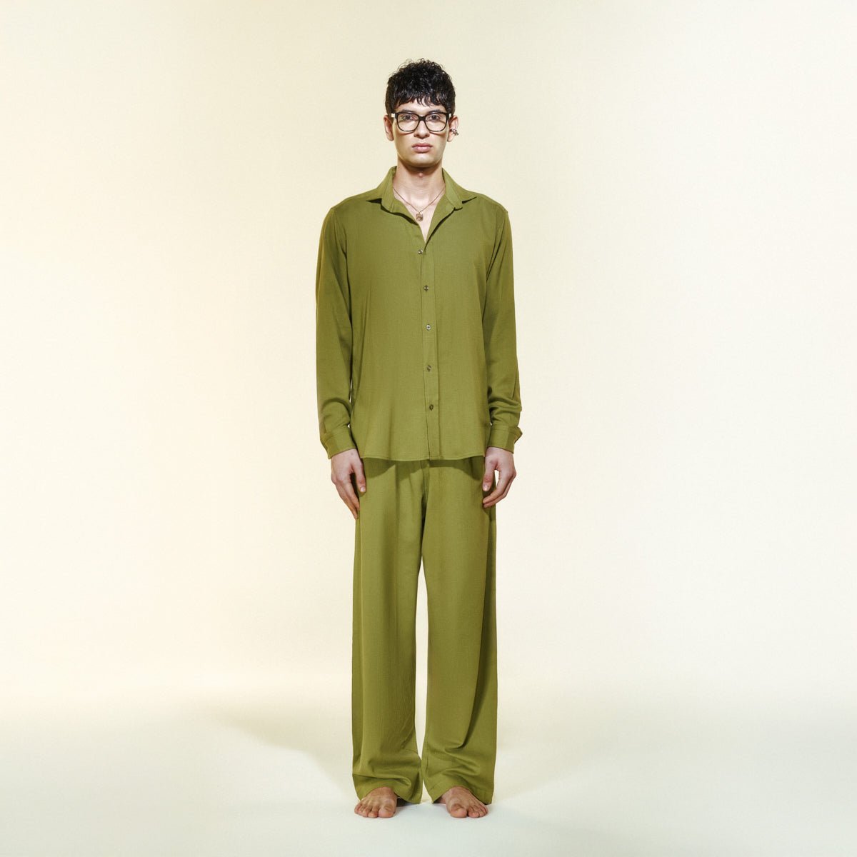 AURALIS Men Pants - Green - Pantolon - sabbia