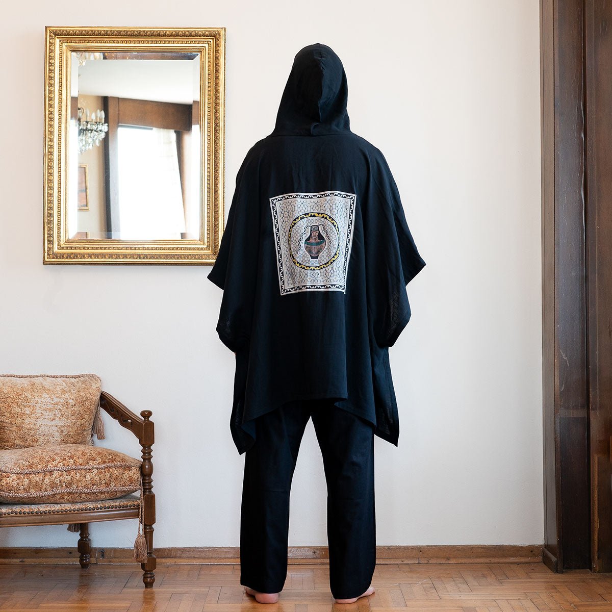 BENITO Oversize Men Kimono - Black - sabbia