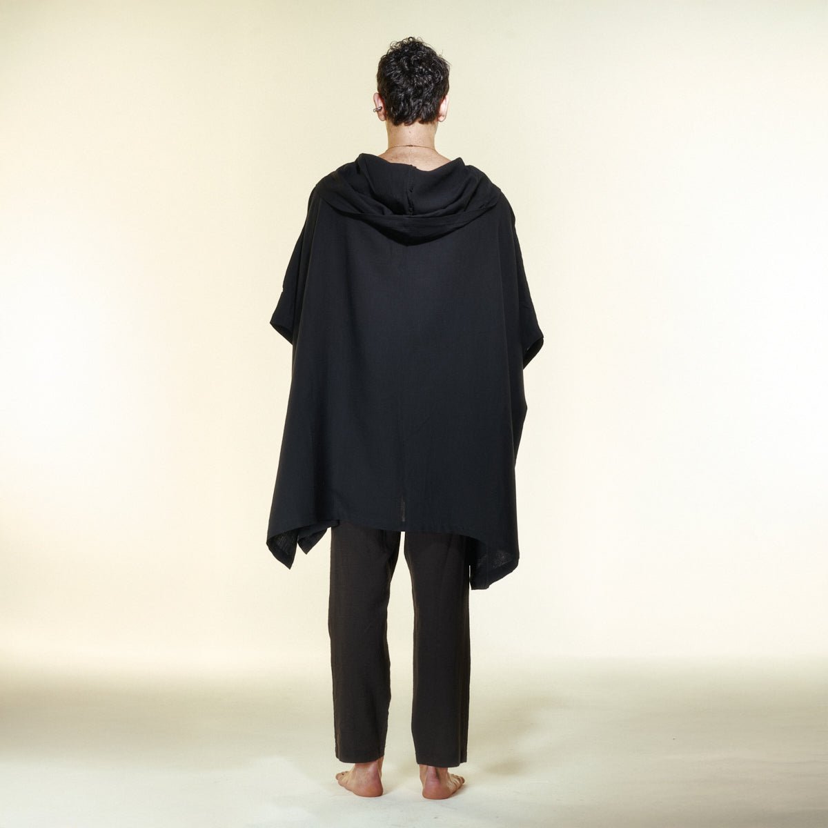 BOREAS Oversize Men Kimono - Black - Kimono - sabbia