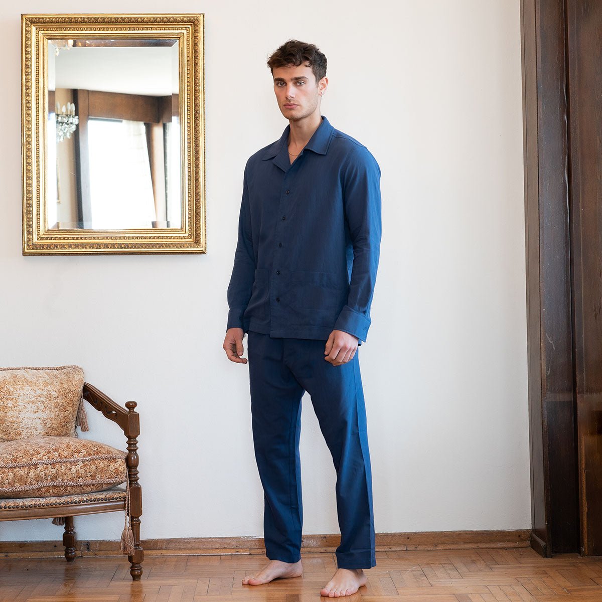 DEA DIA Men Pants - Navy Blue - sabbia