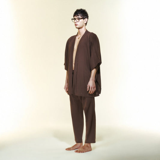 ETERNA Men Pants - Brown - Pantolon - sabbia