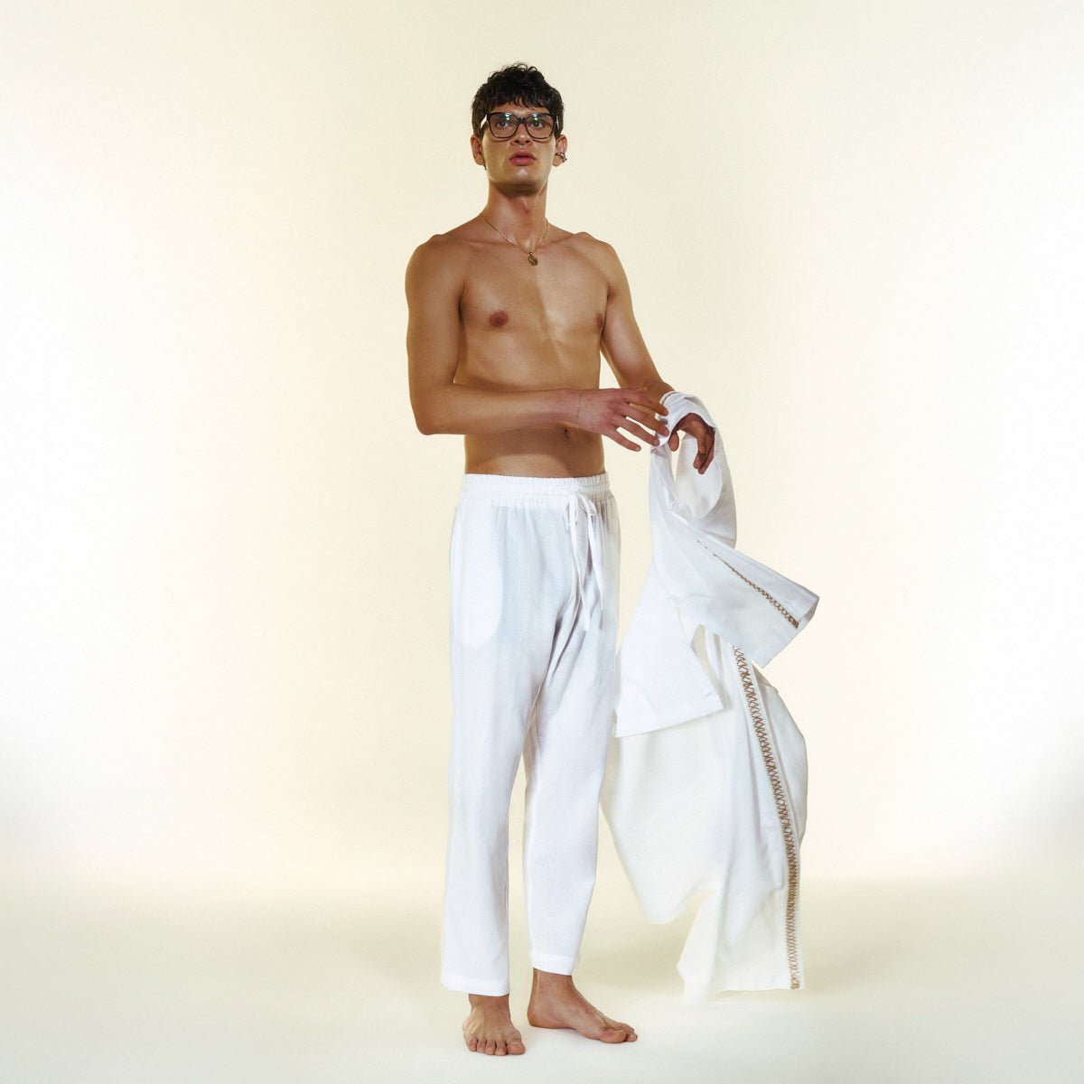 ETERNA Men Pants - White - Pantolon - sabbia