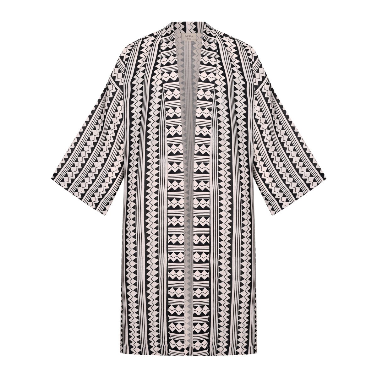 GRIDIA Men Kimono - Black/Cream - Kimono - sabbia