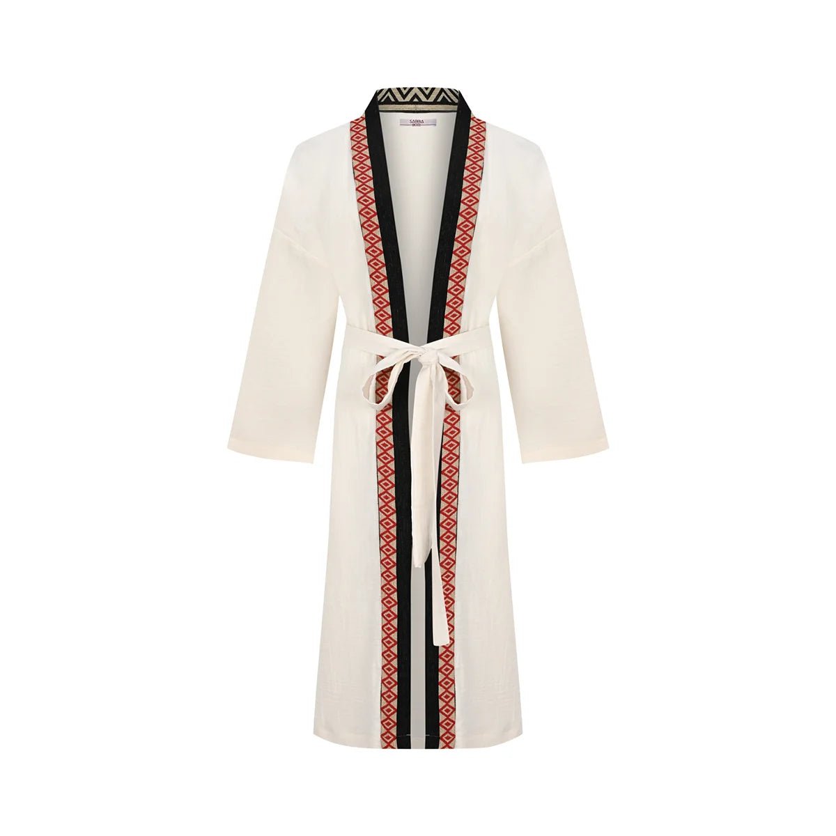 HENA Oversize Men Kimono - Natural White - Cotton - sabbia