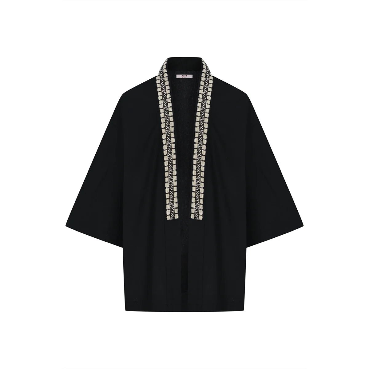 HESPERUS Oversize Men Kimono - Black - sabbia