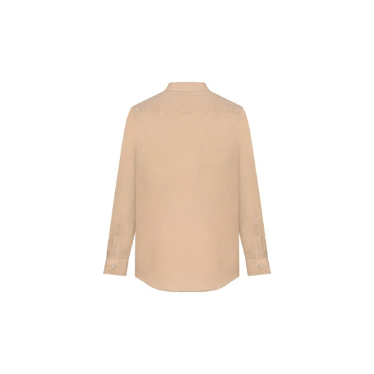 LIBER Oversize Men Shirt - Beige - sabbia