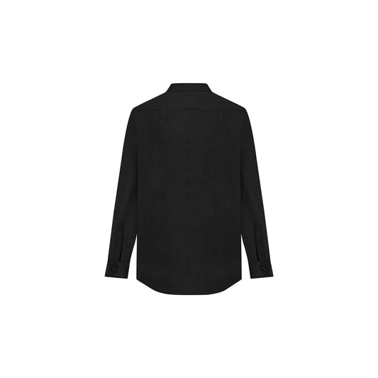 LIBER Oversize Men Shirt - Black - sabbia