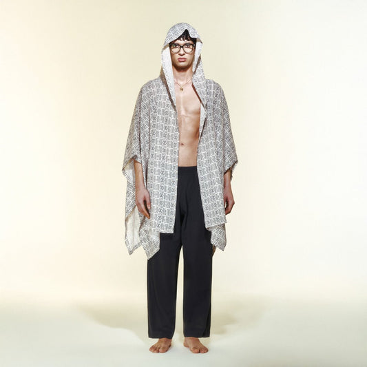 LINEA Men Kimono - Black/Cream - Kimono - sabbia