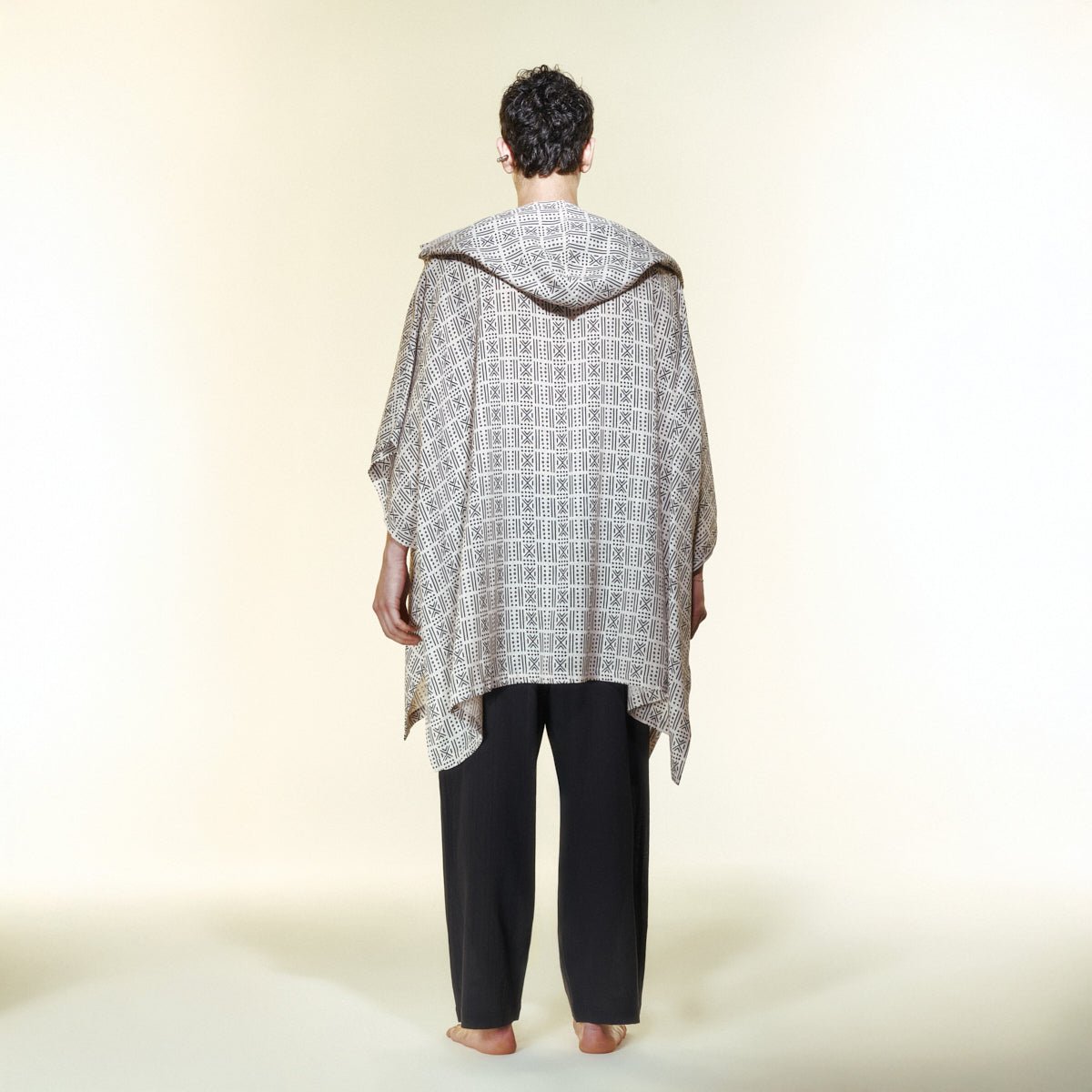 LINEA Men Kimono - Black/Cream - Kimono - sabbia