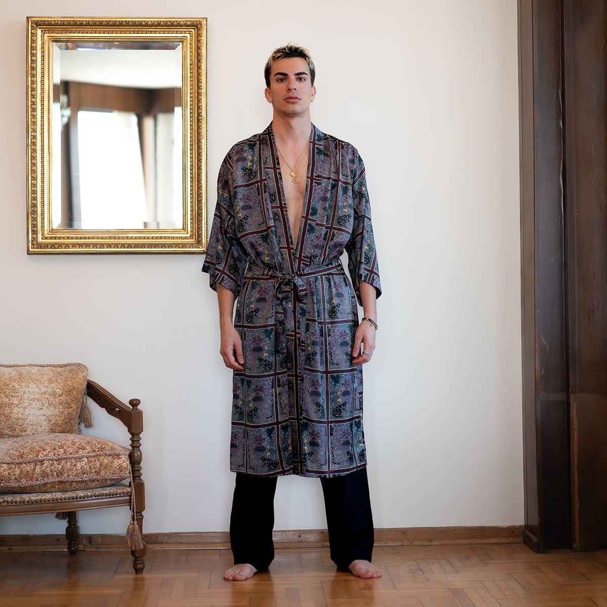 MESA Oversize Men Kimono - Multi - sabbia
