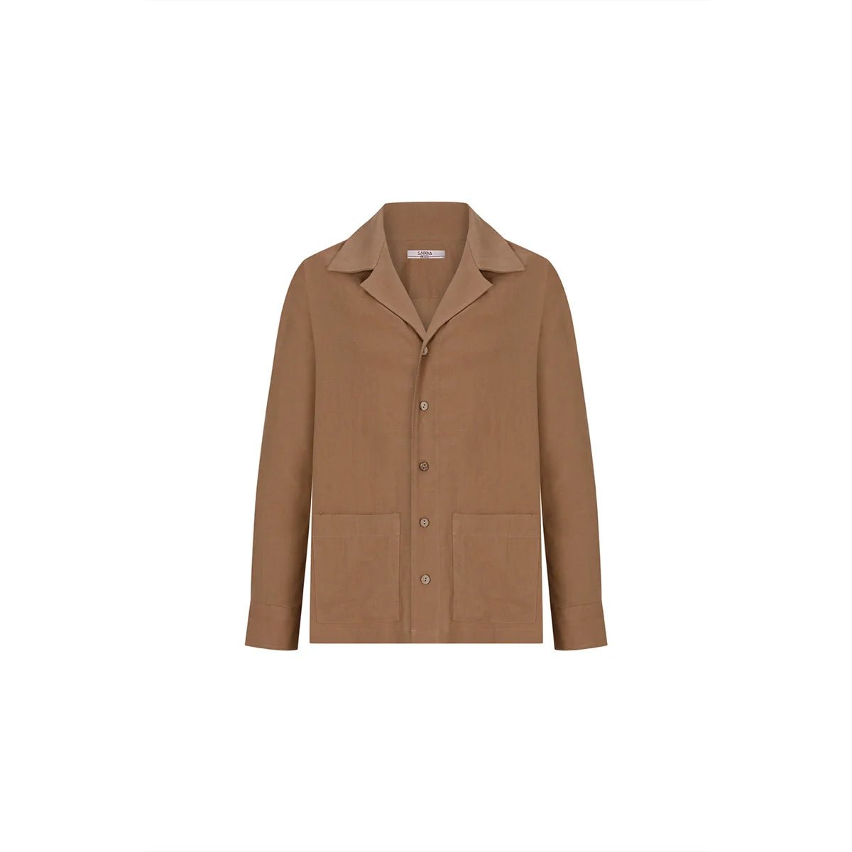 MINERVA Oversize Men Shirt - Light Brown - sabbia