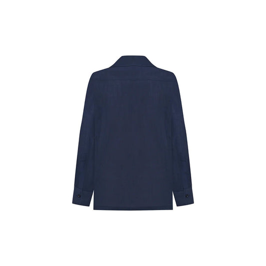 MINERVA Oversize Men Shirt - Navy Blue - sabbia
