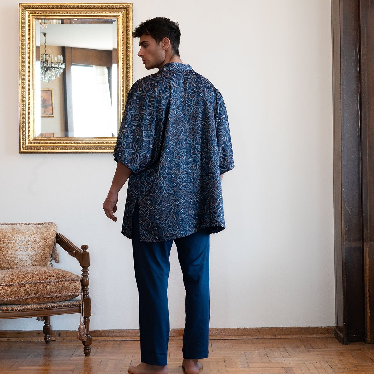 MORFEUS Oversize Men Kimono - Multi - sabbia