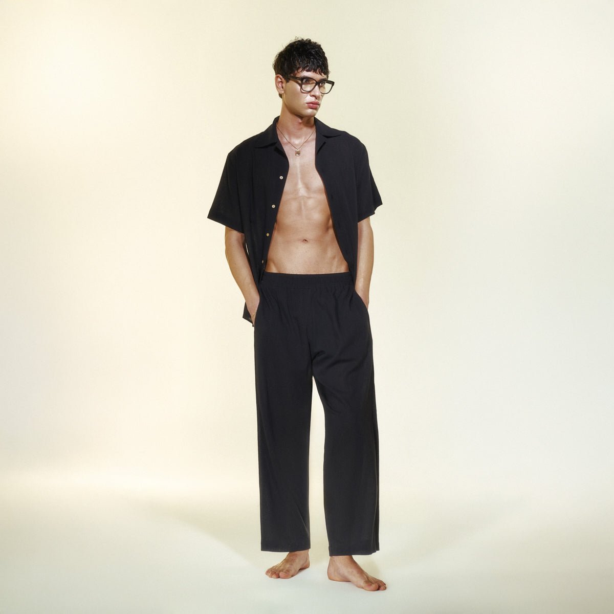 NOIR Men Shirt - Black - Gömlek - sabbia