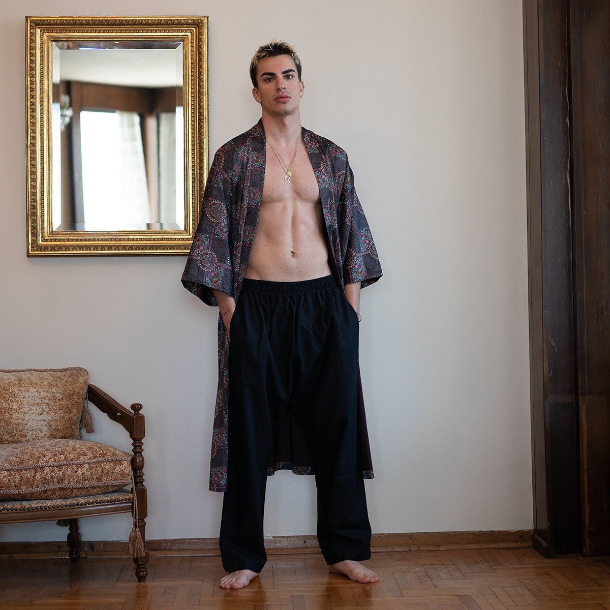 PALO Oversize Men Kimono - Multi - sabbia