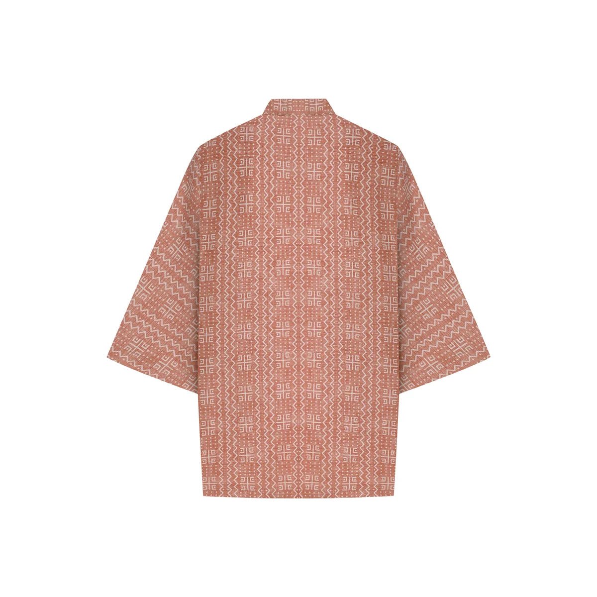 RA Oversize Men Kimono - Orange/Cream - sabbia