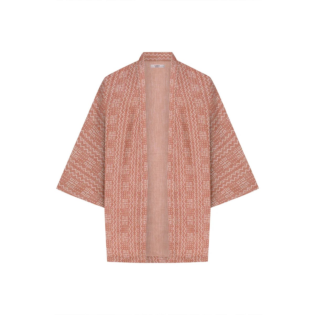 RA Oversize Men Kimono - Orange/Cream - sabbia