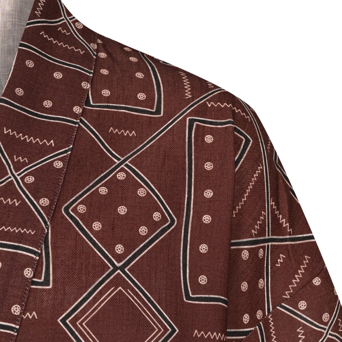 SIENNA Men Kimono - Brown/Cream - Kimono - sabbia