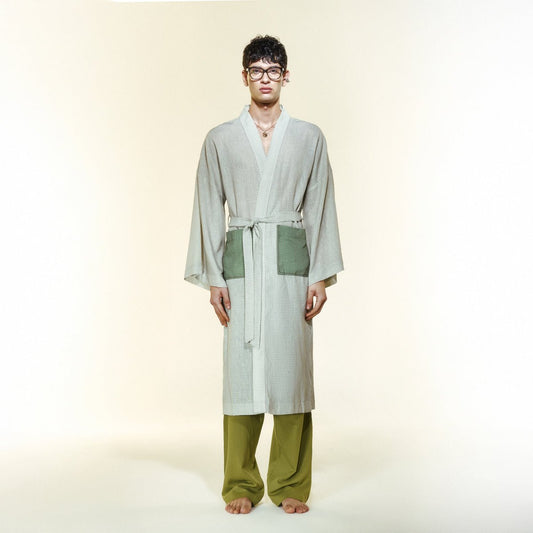 SYMMETRA Men Kimono - Multi - Kimono - sabbia
