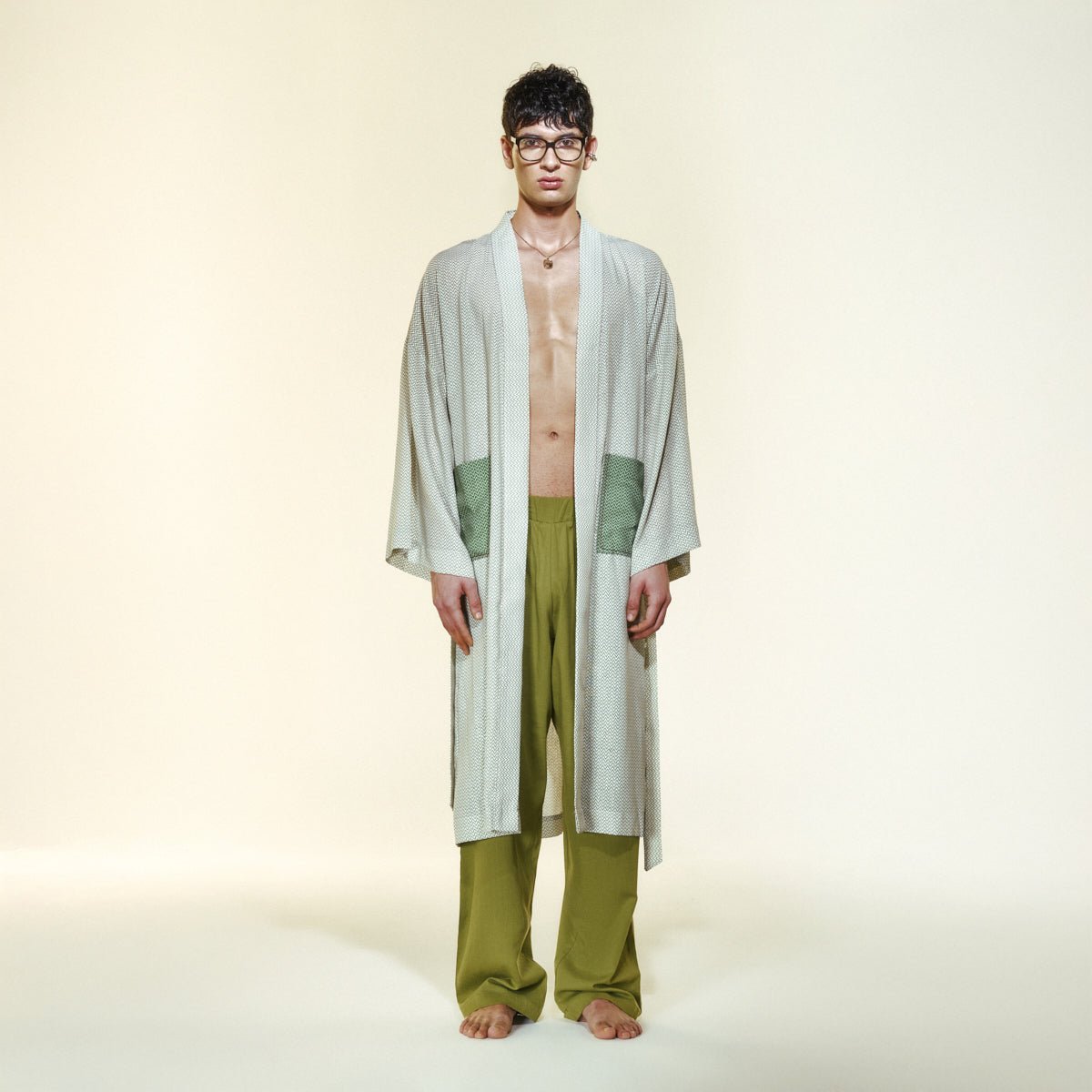 SYMMETRA Men Kimono - Multi - Kimono - sabbia
