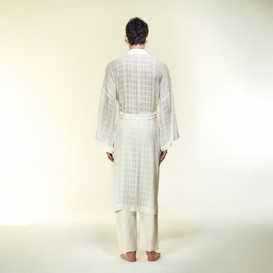 VELORA Men Kimono - Cream - Kimono - sabbia