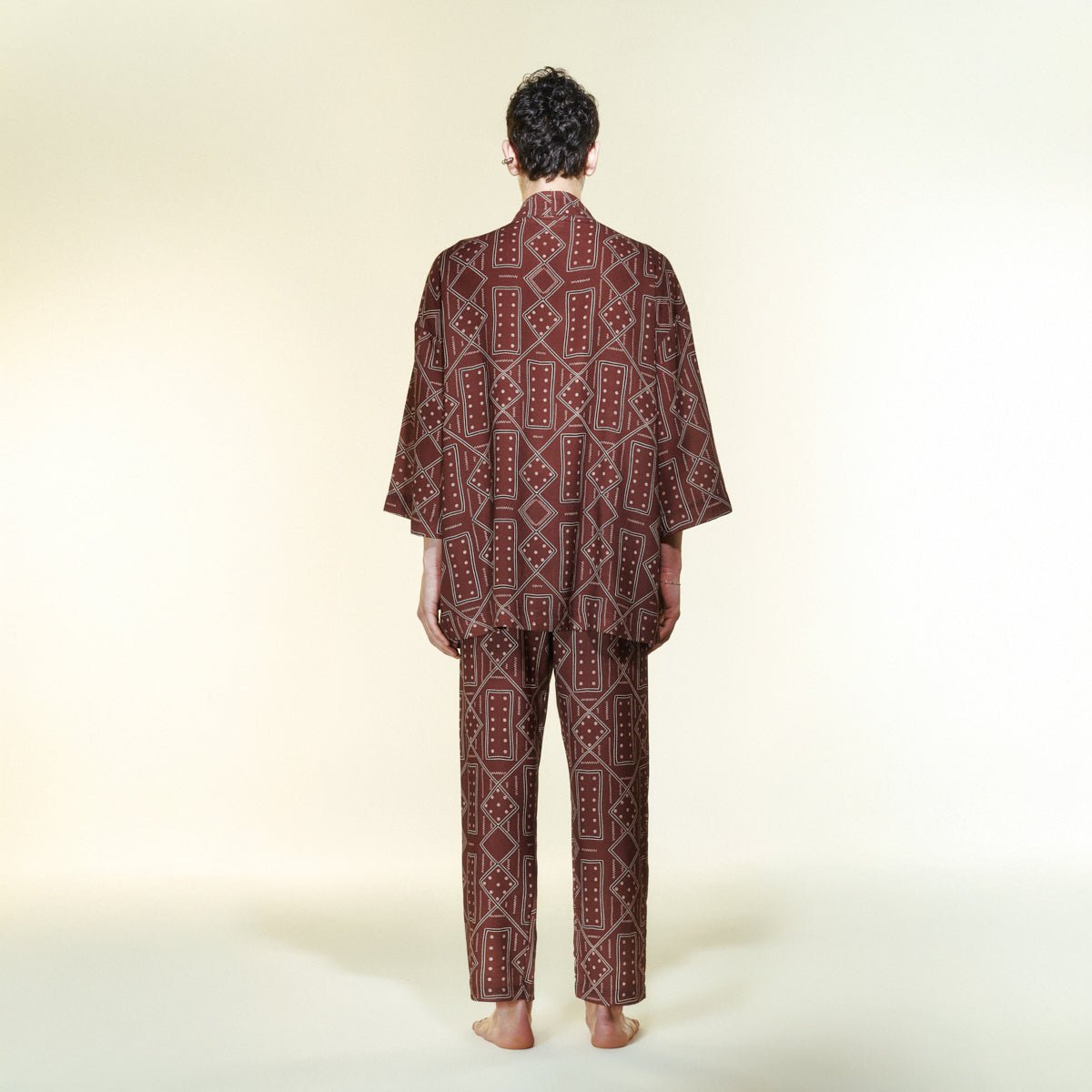 ZEPHYRA Men Pants - Brown/Cream - Pantolon - sabbia