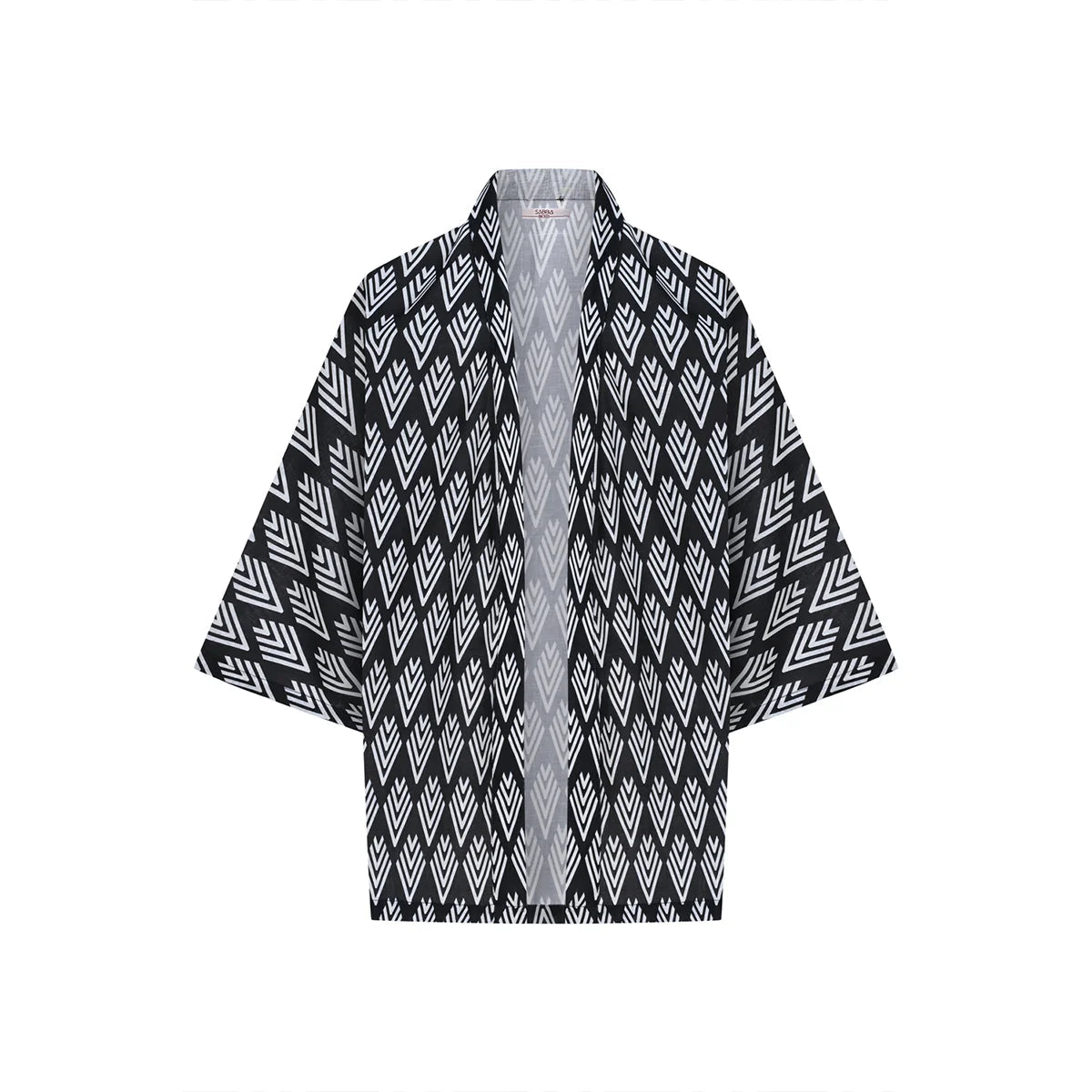 ZEUS Oversize Men Kimono - Black/White - sabbia