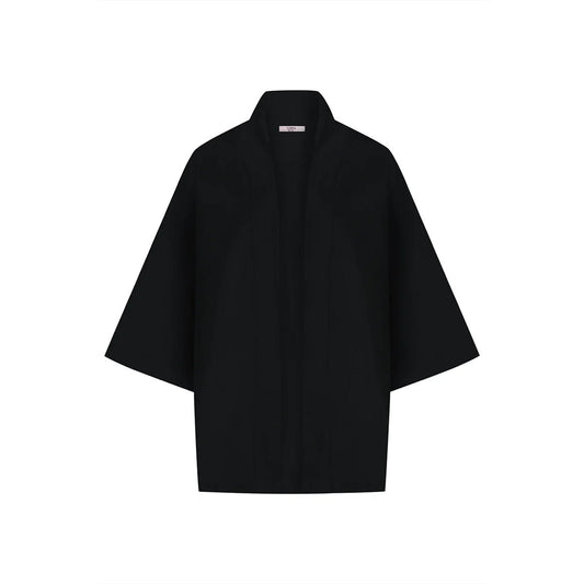 ZU Oversize Men Kimono - Black - sabbia