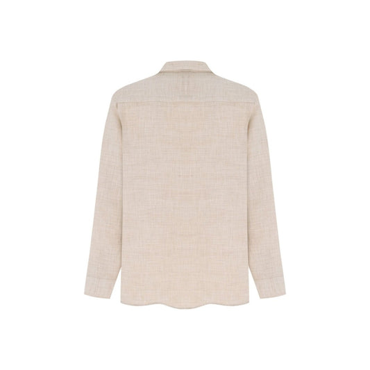 CARNA Oversize Men Shirt - Cream - sabbia