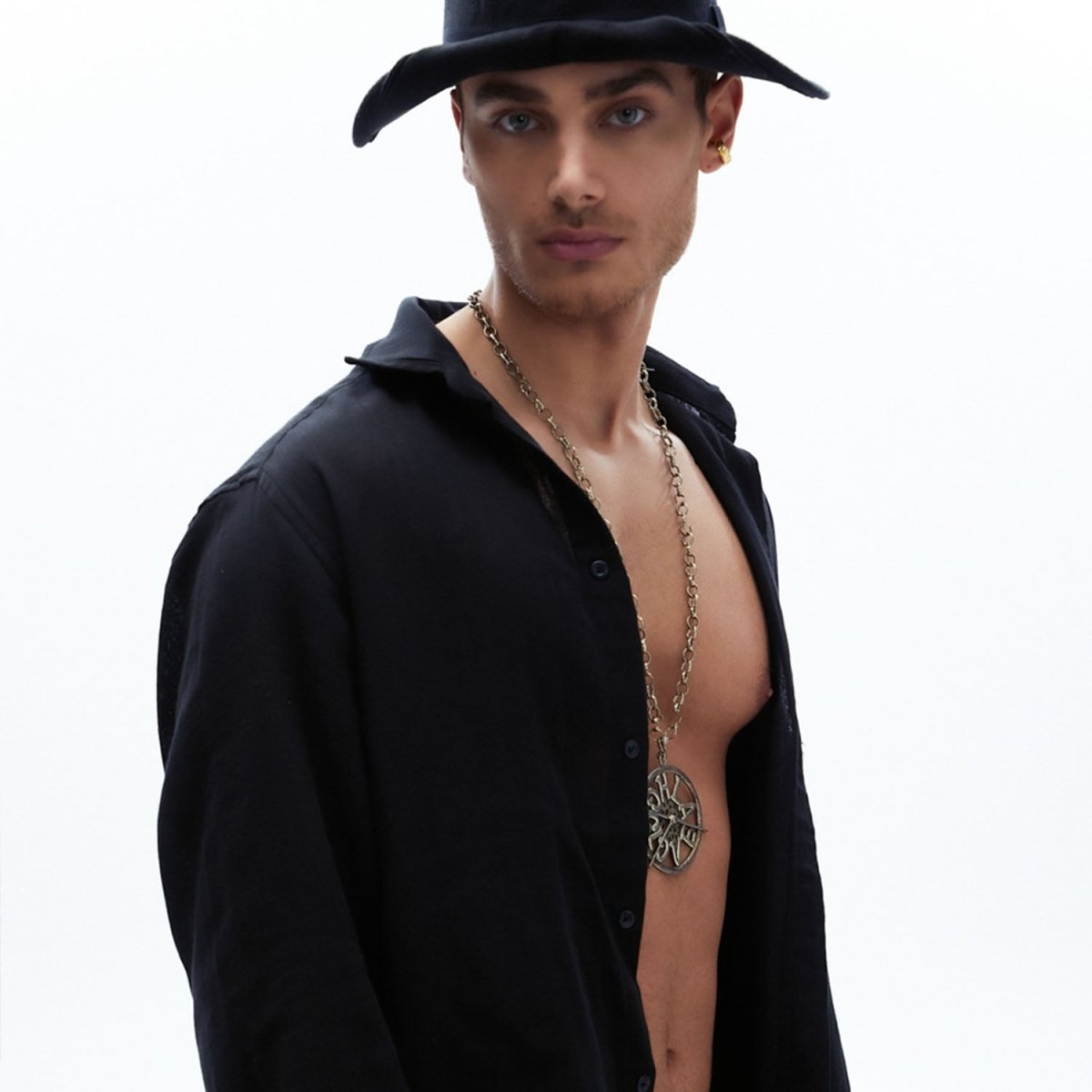 GIZMA Men Shirt - Black - sabbia