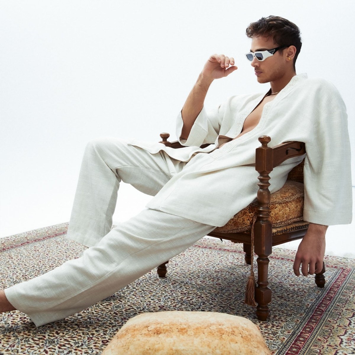 MENA Men Pants - Ecru - sabbia
