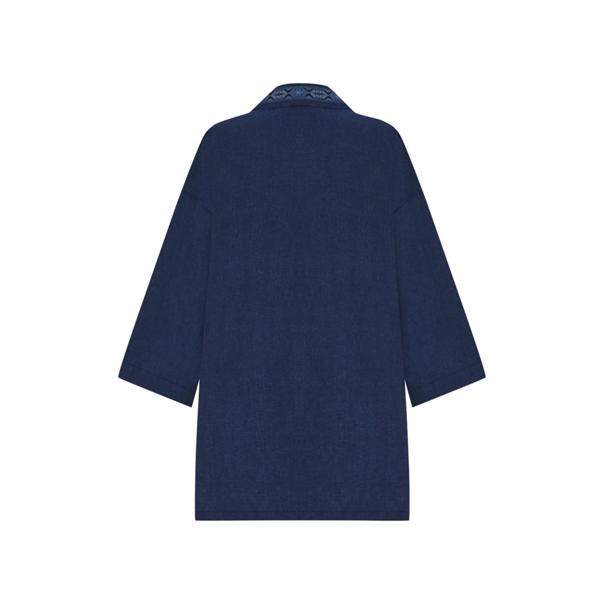 SALACIA Oversize Men Kimono - Dark Blue - sabbia