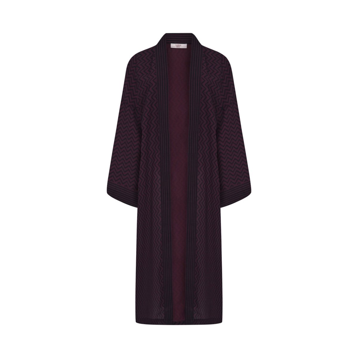 ZEYNA Unisex Oversize Kimono - Black/Burgundy - sabbia