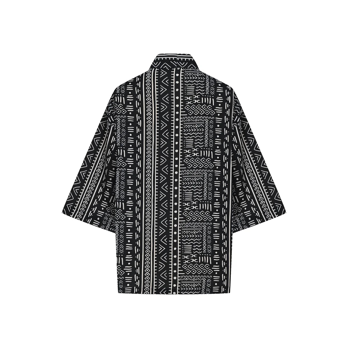 HERAKLES Oversize Men Kimono - Black/Dirty White - sabbia