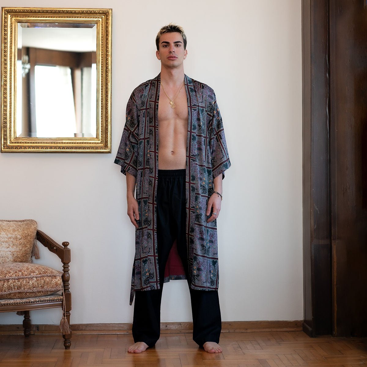 MESA Oversize Men Kimono - Multi - sabbia