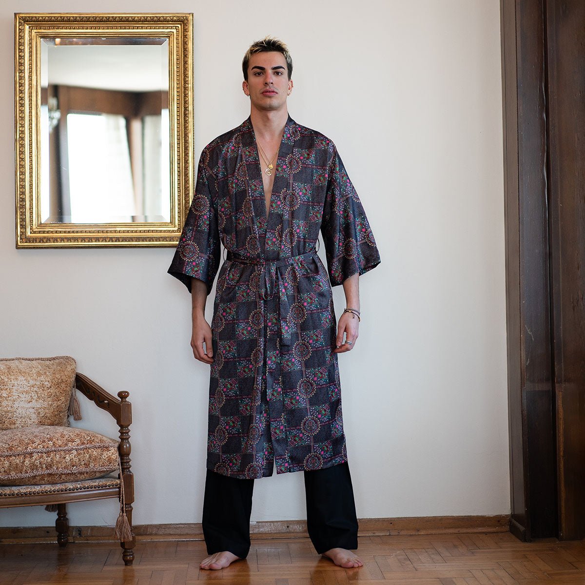 PALO Oversize Men Kimono - Multi - sabbia