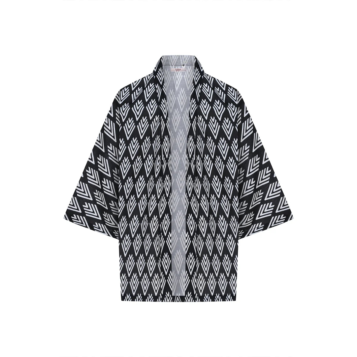ZEUS Oversize Men Kimono - Black/White - sabbia