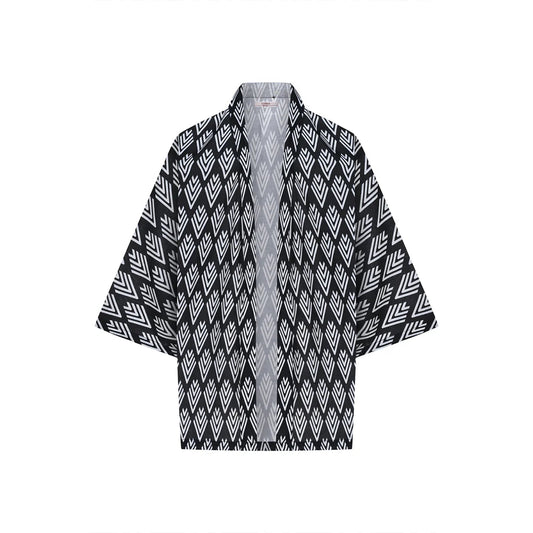 ZEUS Oversize Men Kimono - Black/White - sabbia