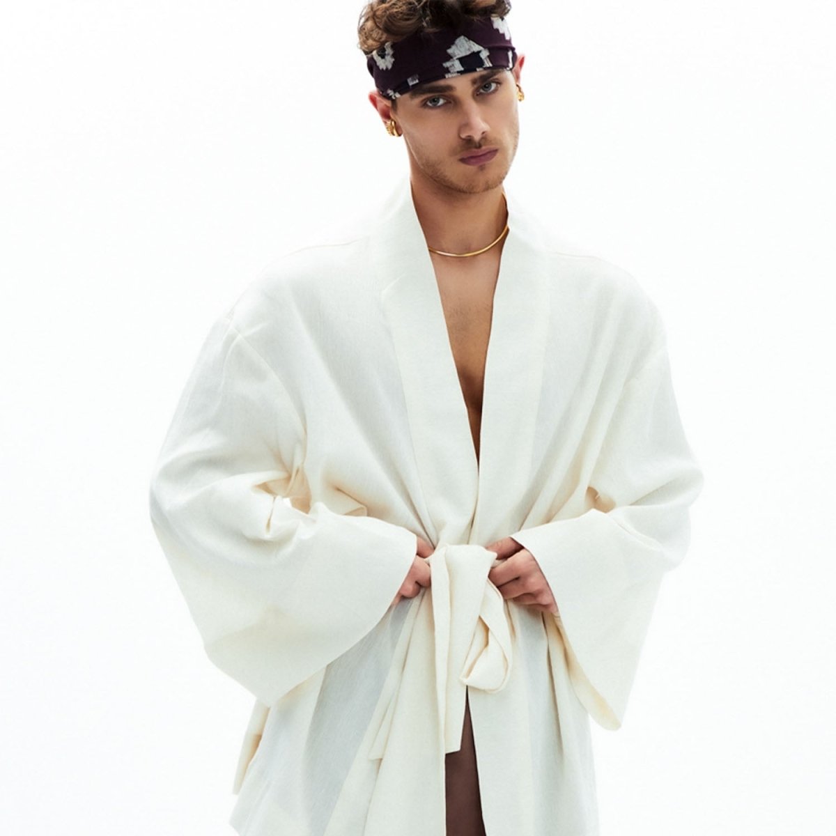 PAX Oversize Men Kimono - Natural White - sabbia