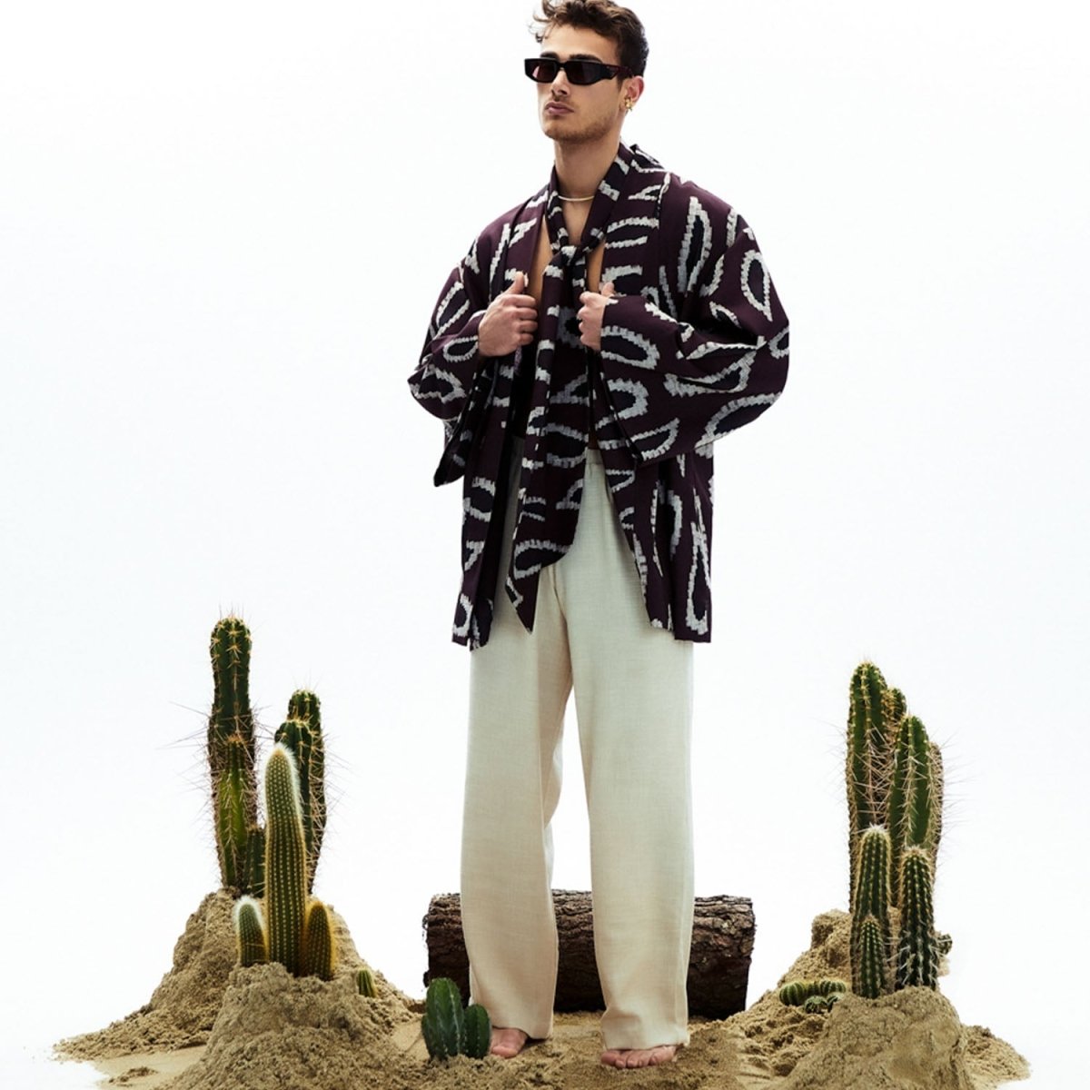 ZEY Oversize Men Kimono - Multi - sabbia